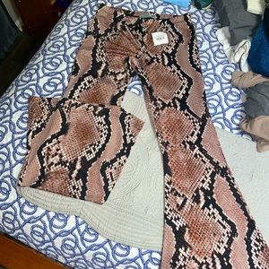 NWT  snake skin bell bottoms! Buttery soft!!!!! Such a steal $!!!!!!!!